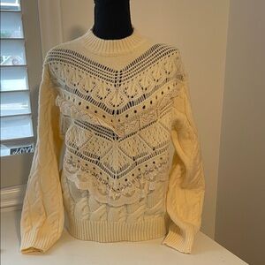 &merci brand Chic Cream Knit Sweater